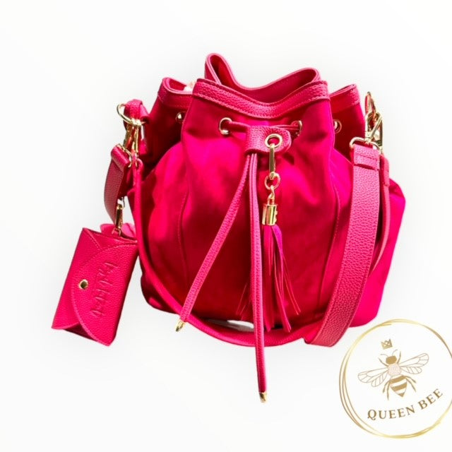 Hot pink bucket discount bag