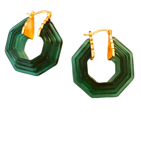 Lucite Hoop Earrings