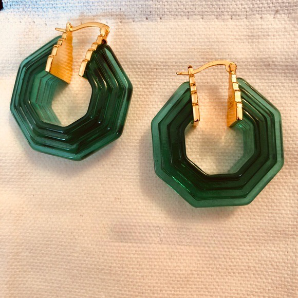 Lucite Hoop Earrings