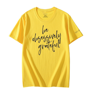 Be Obsessively Grateful T-Shirt Sunshine Yellow